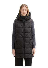 Tom Tailor Damen Steppweste, schwarz, casual, Gr. M, unifarben, Web, Steppware, Obermaterial: 100% Polyester. Futter: 100% Polyester, Westen, mit