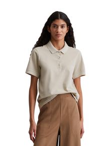 Marc O'Polo MARC O'POLO Damen Poloshirt "aus Light Piqué-Jersey"silky stone, casual, Gr. M, unifarben, Obermaterial: 96% Baumwolle, 4% Elasthan, Shirts