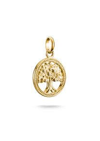 Thomas Sabo Damen Charm-Einhänger "Charm Tree of Love vergoldet - Connect, CC1262-414-14", gold, Silber 925, recycelt, Charms, mit Zirkonia (synth.)
