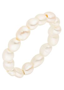 PURELEI Damen Perlenring "Schmuck Geschenk Pearly Ring, 22201-Ring-Pearly", L, Perlen, weiß, Perlen, Fingerringe, mit Süßwasserzuchtperle