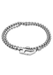 Diesel Armband "Schmuck Edelstahl Armschmuck Wickelarmband Kugelkette Venezianer", Edelstahl, silber, Edelstahl, Armbänder