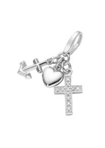 Damen Charm-Einhänger "Glaube Liebe Hoffnung, Silber 925", silber, Giorgio Martello MILANO, Silber 925 (Sterlingsilber), Charms