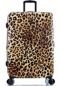 Heys Hartschalen-Trolley "Leopard, 76 cm", braun, Polycarbonat, Koffer, Heys x Joachim Llambi Reisegepäck TSA Schloss Volumenerweiterung