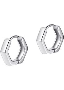 Firetti Damen Paar Creolen "Schmuck Geschenk Edelstahl Ohrschmuck Ohrringe Classic", Edelstahl, silber, Edelstahl, Ohrringe