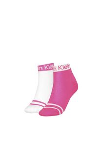 Damen Kurzsocken "CK WOMEN QUARTER 2P LOGO WELT", Calvin Klein Jeans, pink, Materialmix, Socken, Coolmax-Garn, Einheitsgröße passend von 37-41
