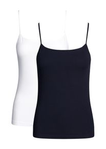 Damen Spaghettitop "2 PACK CAMI", Tommy Hilfiger Underwear, Gr. S, blau, Jersey, Obermaterial: 95% Baumwolle, 5% Elasthan, unifarben, Basic, Tops,