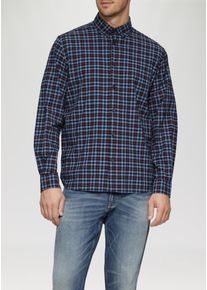 s.Oliver Herren Karohemd, blau, casual, Gr. S, kariert, Obermaterial: 94% Baumwolle, 6% Elasthan, Hemden, mit Karo Muster