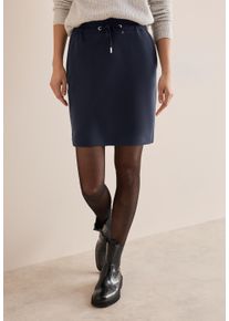 Cecil Damen Jerseyrock, blau, casual, Gr. XXL, unifarben, Web, Obermaterial: 74% Viskose, 22% Polyamid, 4% Elasthan, Röcke, mit seitlichen Taschen