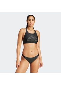 Damen Bustier-Bikini-Top "BIG BARS BIK TP", schwarz-weiß, sportlich, Gr. XS, adidas Performance, Obermaterial: 78% Polyamid, 22% Elasthan,