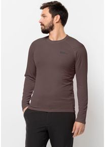 Jack Wolfskin Herren Langarmshirt "INFINITE L/S M", rot, Gr. L, OBERSTOFF 93% POLYESTER, 7% ELASTHAN, Shirts