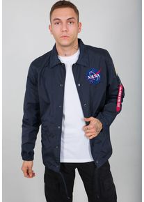 Herren Bomberjacke "Alpha Industries Men - Outdoor Jackets NASA Coach Jacket", blau, Gr. XL, Alpha Industries, Obermaterial: 100% Nylon, Jacken