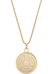 Leonardo Damen Kette mit Anhänger "Halskette Joy, 024366, 024367", Edelstahl-Glas-Perlen, L: 85cm B: 50mmgelbgoldfarben, transparent, kristallweiß,