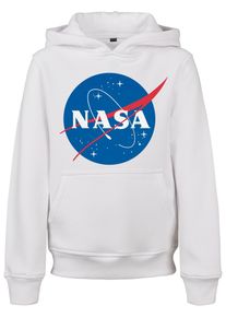 MisterTee Jungen Kapuzensweatshirt "MisterTee Herren Kids NASA Insignia Hoody", weiß, Gr. 122, unifarben, 65% Baumwolle, 35% Polyester, Sweatshirts