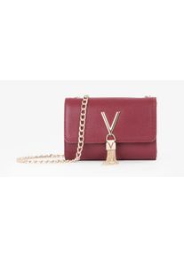 Valentino Handbags VALENTINO BAGS Damen Umhängetasche "DIVINA", rot, Lederimitat, Taschen, Handtasche Damen Tasche Damen Schultertasche Kettentasche
