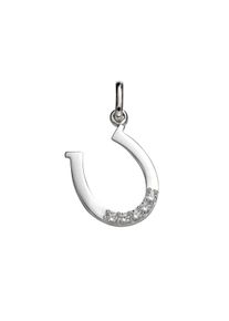 Vivance Damen Ketten-Anhänger "925 Silber Hufeisen mit Zirkonia", ONE-SIZE, Silber 925 (Sterlingsilber), 1,0 g, weiß, Silber 925 (Sterlingsilber),