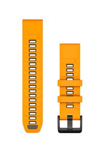 Garmin Uhrenarmband "Wechselarmband QuickFit 22 mm Silikon", 28cm, Garmin fenix 8 (47mm)-kompatible Garmin Uhrmit 22mm Stegbreite, orange, Silikon,