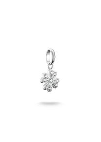 Thomas Sabo Damen Charm-Einhänger "Charm Glücksklee Pavé - Connect, CC1281-051-14", silber, Silber 925, recycelt, Charms, mit Zirkonia (synth.)