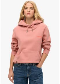 Superdry Damen Kapuzensweatshirt "SU-ESSENTIAL LOGO HOODIE", rot, casual, Gr. XL, unifarben, Sweatware, Obermaterial: 70% Baumwolle, 30% Polyester,