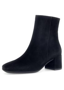 Gabor Damen Stiefelette, Gr. 42, schwarz, Ziegenveloursleder, unifarben, klassisch, Schuhe, Blockabsatz, Businessschuh, Komfortschuh in Schuhweite G