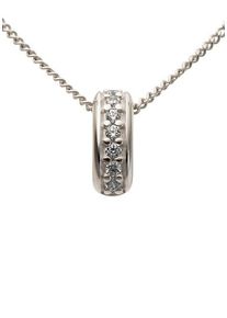 Firetti Damen Ketten-Anhänger "Schmuck Geschenk Gold 333 Halsschmuck Anhänger für Halskette Eternity", 0,040 ct P2 = erkennbare Einschlüsse, Weißgold