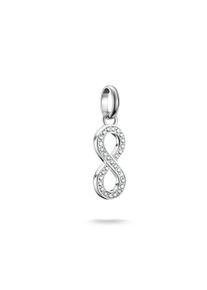 Thomas Sabo Damen Charm-Einhänger "Charm Infinity-Zeichen Unendlichkeitsschliefe - Connect, CC1284-051-14", silber, Silber 925, recycelt, Charms, mit