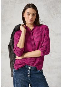 Cecil Damen Langarmbluse, pink, casual, Gr. XXL, bedruckt, Web, Obermaterial: 100% Baumwolle, Blusen, mit Ärmelriegel