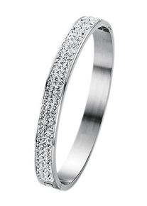Firetti Damen Armreif "Schmuck Geschenk Armschmuck Armband Glitzer", Edelstahl, silber, Edelstahl, Armbänder, mit Kristallstein (synth.)