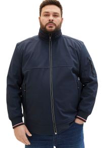 Tom Tailor PLUS Herren Softshelljacke, blau, casual, Gr. XXL, unifarben, Obermaterial: 100% Polyester, Jacken