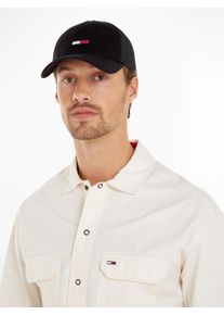 Tommy Jeans Damen Trucker Cap "TJM ELONGATED FLAG TRUCKER CAP", schwarz, casual, unifarben, Baumwolle, Caps, mit Logostickerei