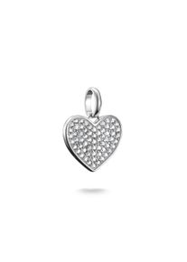 Thomas Sabo Damen Charm Herz "Charm Herz Pavé - Connect, CC1277-051-14", silber, Silber 925, recycelt, Charms, mit Zirkonia (synth.)