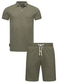 Ragwear Herren Poloshirt "Set Porpi", grün, sportlich, Gr. XXL, Material: 50% Baumwolle, 50% Polyester, Shirts, Modisches Herren Set aus Hemd und