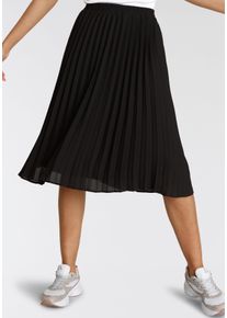Tamaris Damen Plisseerock, schwarz, feminin, Gr. 38, unifarben, Web, Obermaterial: 100% Polyester. Futter: 100% Polyester, Röcke, mit elastischem Bund