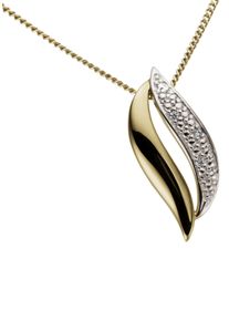Firetti Damen Ketten-Anhänger "Schmuck Geschenk Gold 333 Halsschmuck Anhänger für Halskette", 0,01 ct P2 = erkennbare Einschlüsse, Gelbgold