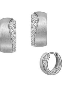 Firetti Damen Paar Creolen "Schmuck Geschenk Silber 925 Ohrschmuck Ohrringe", Silber 925 (Sterlingsilber), silber, Silber 925 (Sterlingsilber),