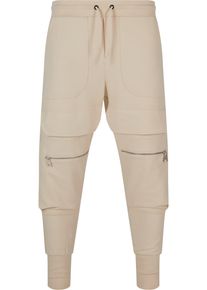 2Y STUDIOS Herren Jogginghose "2Y Studios Herren 2Y Cargo Sweatpant", beige, Gr. XL, unifarben, 98% Baumwolle, 2% Elasthan, Hosen