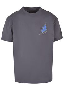 Merchcode Herren T-Shirt "Merchcode Herren Fly High Heavy Oversize Tee", grau, casual, Gr. L, bedruckt, 100% Baumwolle, Shirts