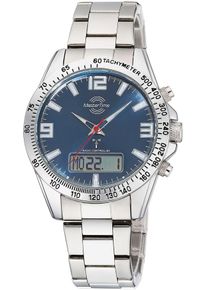 MASTER TIME Herren Funkchronograph "Sporty", silber, Armbanduhren, Armbanduhr, Quarzuhr, Herrenuhr, automatischer Kalender