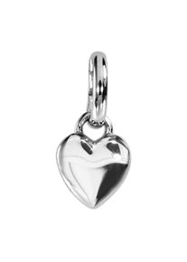 OSTSEE-SCHMUCK Damen Ketten-Anhänger "OSTSEE-SCHMUCK Anhänger kleines Herz 5 mm", 10 x 5mm, Silber 925 (Sterlingsilber), 0.3 g, weiß, Silber 925