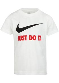 Nike Sportswear Kinder T-Shirt "NKB SWOOSH JDI Short -Sleeve TEE - für Kinder", weiß, sportlich, Gr. 4, Obermaterial: 100% Baumwolle, Shirts, für