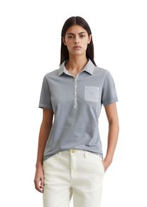 Marc O'Polo MARC O'POLO Damen Poloshirt "mit Material-Mix-Details"nordic sea, casual, Gr. XXS, unifarben, Obermaterial: 100% Baumwolle, Shirts