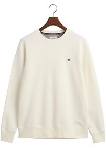 Gant Herren Sweatshirt "REG SHIELD C-NECK SWEAT", beige, casual, Gr. XXL, unifarben, Sweatware, Obermaterial: 87% Baumwolle, 13% Polyester,