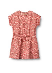 Wheat Mädchen Jerseykleid "Wheat Kleid Jersey Maribel"coral flowers, Gr. 140, 92% Bio-Baumwolle, 8% Elastan, Kleider