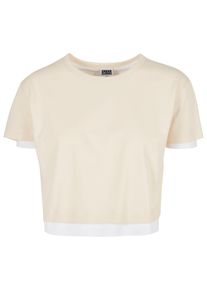 Urban Classics Herren T-Shirt "Urban Classics Damen Ladies Full Double Layered Tee", weiß, casual, Gr. XS, unifarben, 100% Baumwolle, Shirts