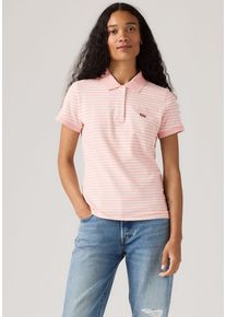 Levi's LEVI'S Damen Poloshirt "Slim Polo Neutrals"marigold stripe peac, casual, Gr. L, Jersey, Obermaterial: 95% Baumwolle, 5% Elasthan, Shirts