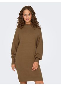 Only Damen Strickkleid "ONLFRIDA LIFE LS HIGHNECK DRESS CC KNT", braun, modisch, Gr. M, unifarben, Strick, Obermaterial: 50% Viskose, 28% Polyester,