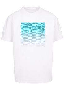 Merchcode Herren T-Shirt "Merchcode Herren Summer - Wavy Pattern Heavy Oversize Tee", weiß, casual, Gr. M, bedruckt, 100% Baumwolle, Shirts