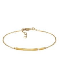 Elli DIAMONDS Damen Armband "Diamanten Weiß Brillantschliff (0.015 ct) 375 Gelbgold", 16cm,mit Diamanten, Gelbgold 375, gold, Gelbgold 375, Armbänder