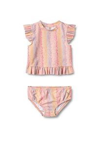 Wheat Mädchen Bandeau-Bikini "Wheat Badeanzug Tankini Set mit Badehose Alma"multi rainbow, Gr. 128, Polyester, Elasthan, Bikini-Sets