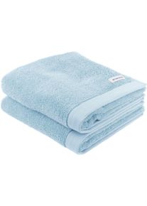 Handtuch Tom Tailor HOME, B:50cm L:100cm, blau, Frottier, Frottier, Handtücher (Packung), "Handtuch COLOR BATH"