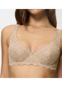 Triumph Damen Bügel-BH "Amourette WHP", Gr. 70, beige, Microtouch, Spitze, Obermaterial: 49% Polyamid, 20% Elasthan, 18% Baumwolle, 13% Polyester,